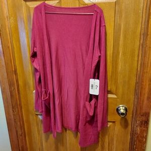 ZYIA Claret Lounge Boyfriend Cardigan